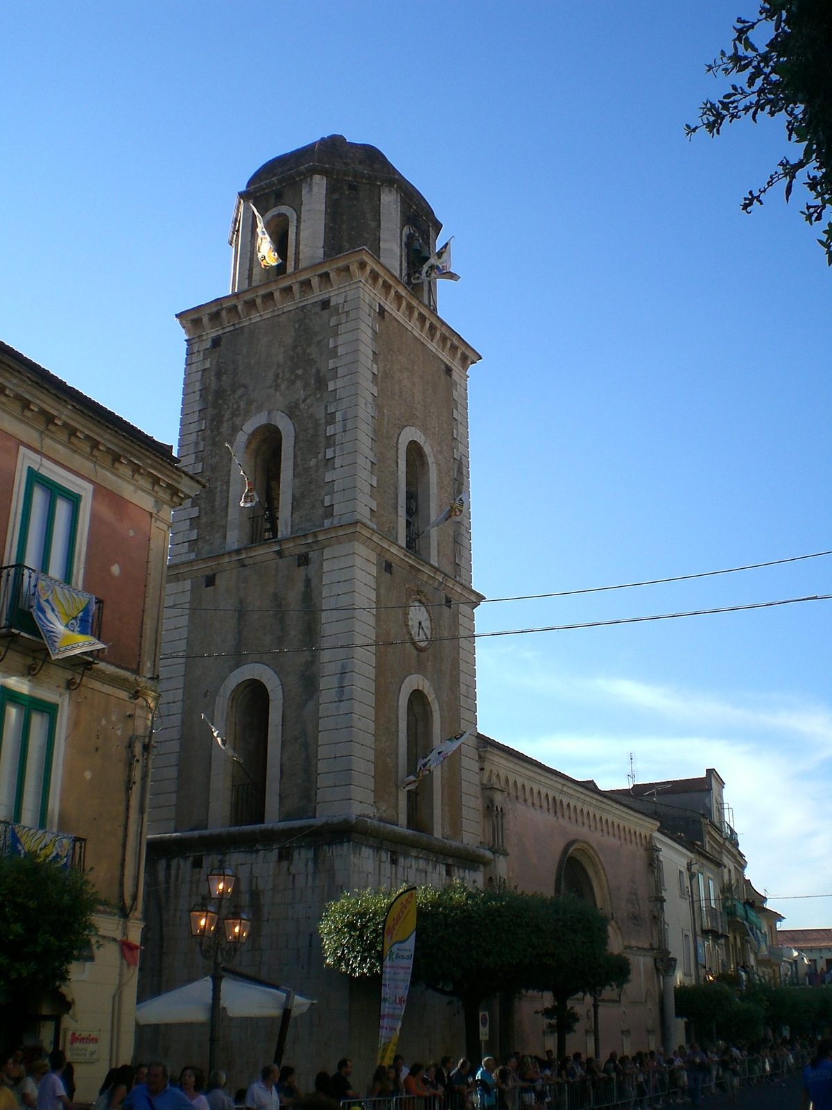 Campanile della Cattedrale di Santa Maria Maggiore a Teggiano, borgo medievale in provincia di Salerno